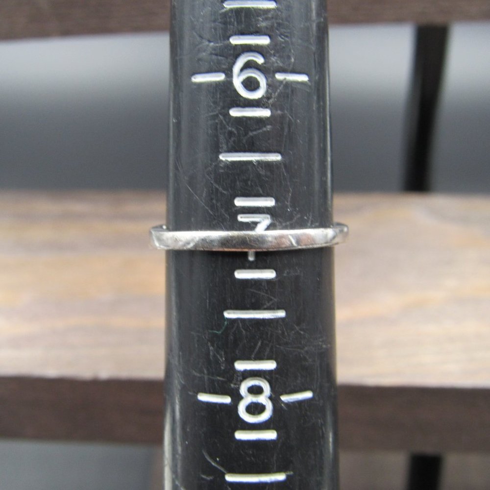 Size 7 Sterling Silver Double Cubic Zirconia Ring - Picture 6 of 8